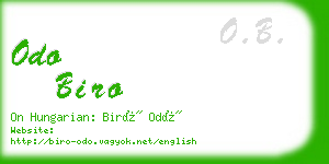 odo biro business card